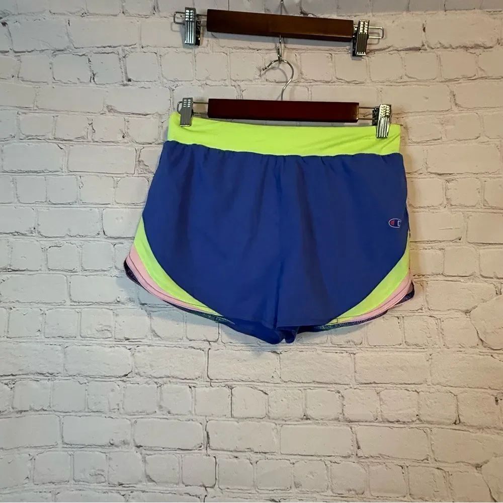 Champion Athletic Blue and Yellow Running Shorts